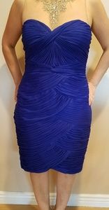 Navy blue Adriana Papell cocktail dress.
